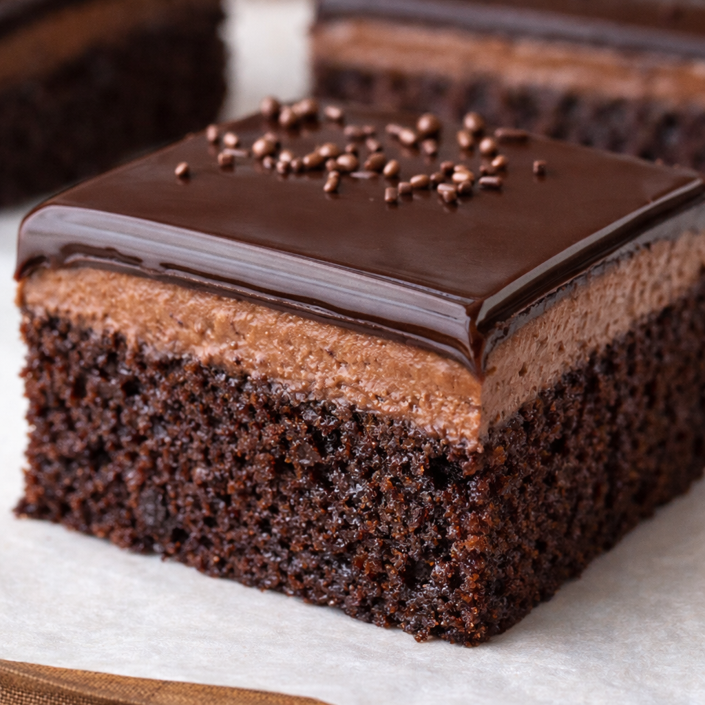 Savršeno slojevita čokoladna torta sa sočnim biskvitom, kremastim slojem i sjajnim čokoladnim ganacheom